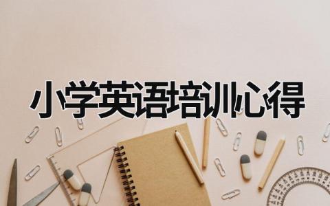 小學英語培訓心得  (21篇）