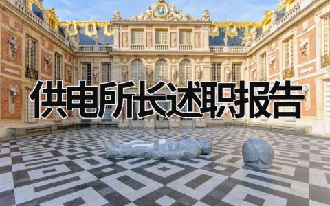 供電所長述職報告 供電所所長述職報告怎么寫 范文 (6篇）