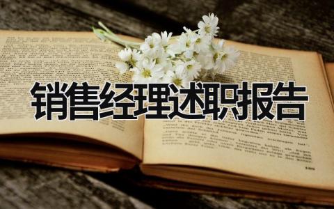 銷售經理述職報告 銷售經理述職報告怎么寫 范文 (19篇）