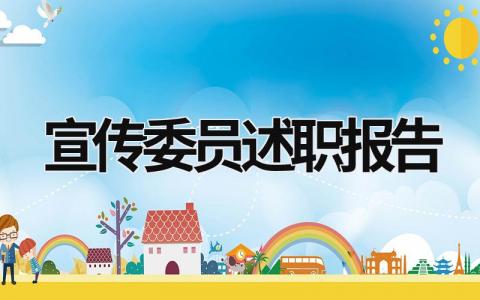 宣傳委員述職報(bào)告 村委會(huì)宣傳委員述職報(bào)告 (11篇）