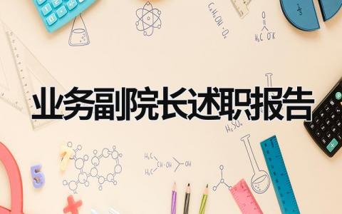 業務副院長述職報告  (18篇）