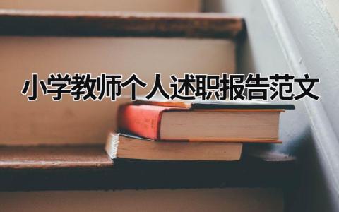 小學教師個人述職報告范文 小學教師個人述職報告范文模板 (20篇）