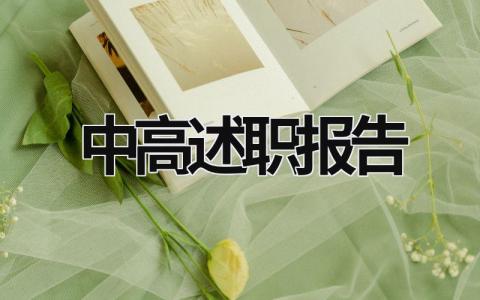 中高述職報告 中學高級述職報告 (21篇）