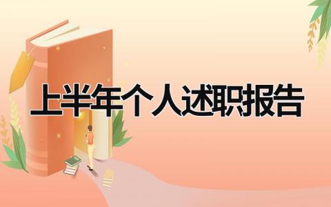 2023上半年個人述職報告 2023上半年個人述職報告會 (20篇）