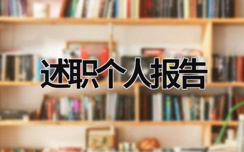 述職個人報告 個人述職報告怎么說 (18篇）