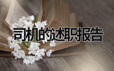 司機的述職報告 司機述職報告怎么寫個人 (10篇）