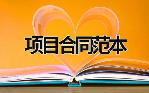 項目合同范本