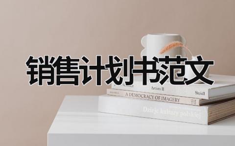 銷售計劃書范文