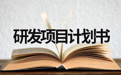 研發(fā)項(xiàng)目計(jì)劃書