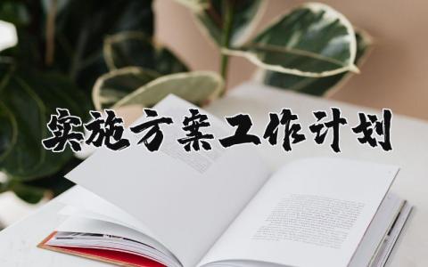 實施方案工作計劃 實施方案工作計劃包括 16篇