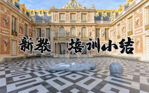 新教師培訓小結 新教師培訓小結發言人怎么寫 20篇