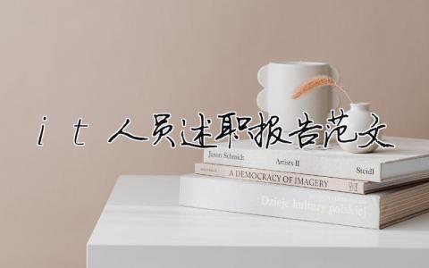 it人員述職報告范文（精選14篇）