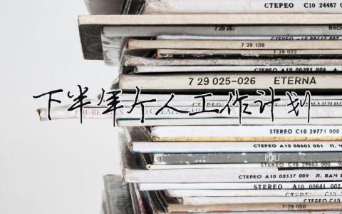 下半年個人工作計劃（范文模板精品10篇）